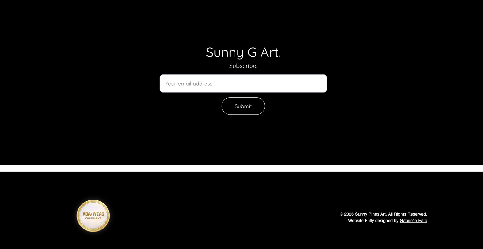 Sunny Pine Art Website Screenshot 3
