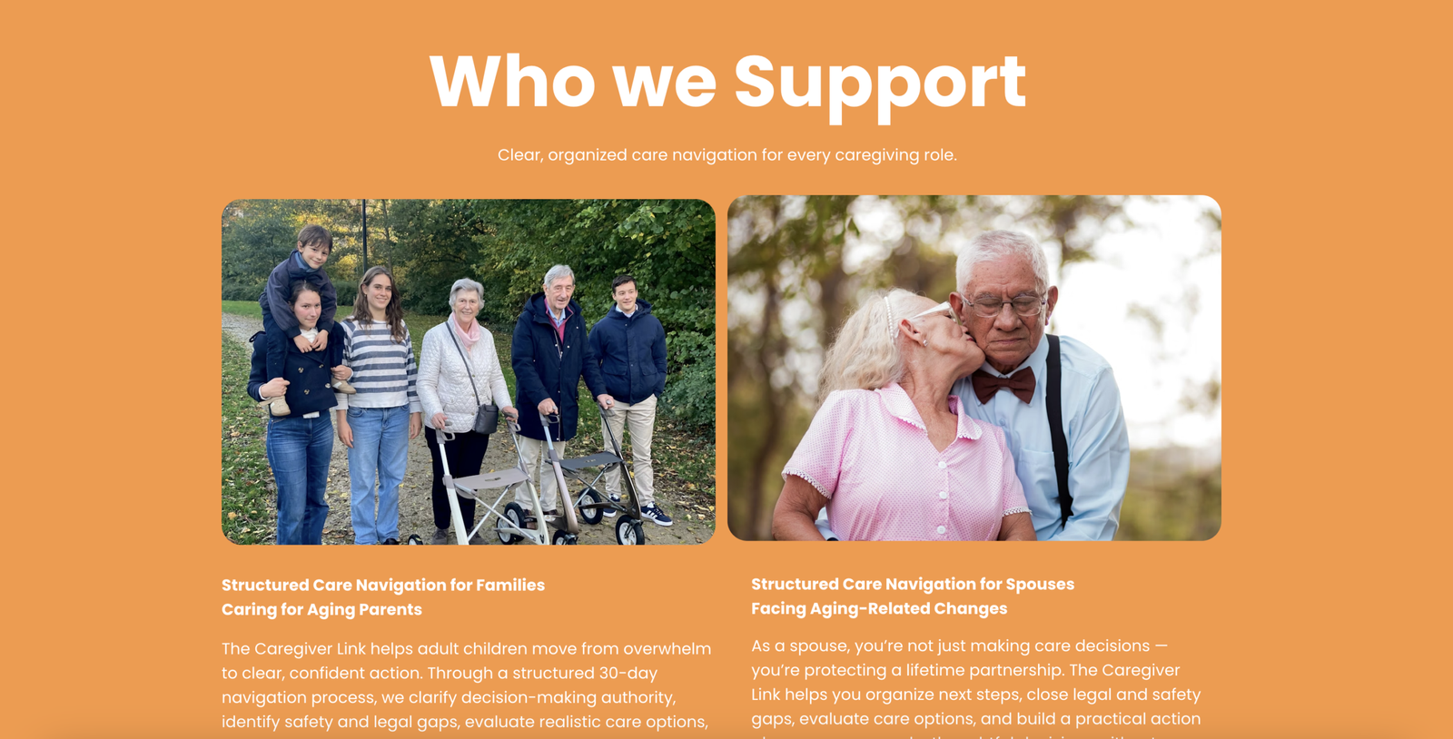 The Caregiver Link Website Screenshot 4